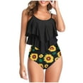 thumbnail image 1 of VerPetridure Womens Tankini Swimsuits Ruffled Tank Top Tummy Control Floral Modest Swimwear High Waisted Bikini Two Piece Bathing Suits, 1 of 5