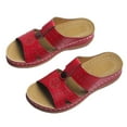 thumbnail image 1 of VerPetridure Womens Wedge Sandals Summer Ladies Fish Mouth Sandals Casual Footwear Casual Roman Slippers, 1 of 7