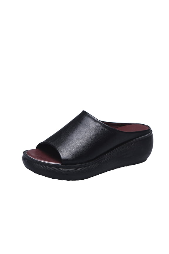 Womens Wedge Sandals Women's Leisure Vacation Comfort Open Toe Wedge Beach Sandals