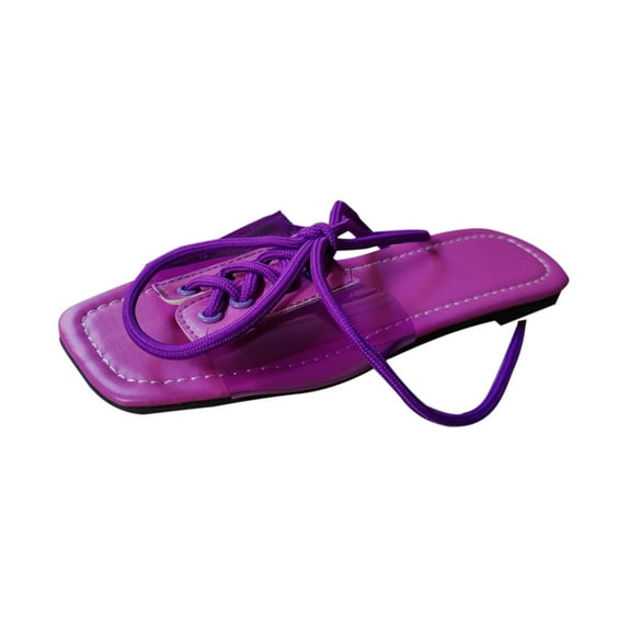 VerPetridure Womens Wedge Sandals Women's Shoes Fashion Solid Color Minimalistic Sexy Candy Colors Lace Flat Slippers Sandals
