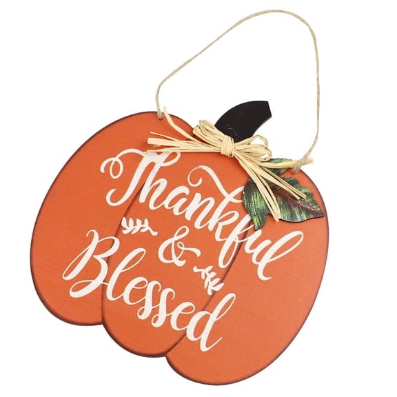 VerPetridure Wood Pumpkin Sign Fall Crop Thanksgiving Hanging Wall Decoration Home Decor
