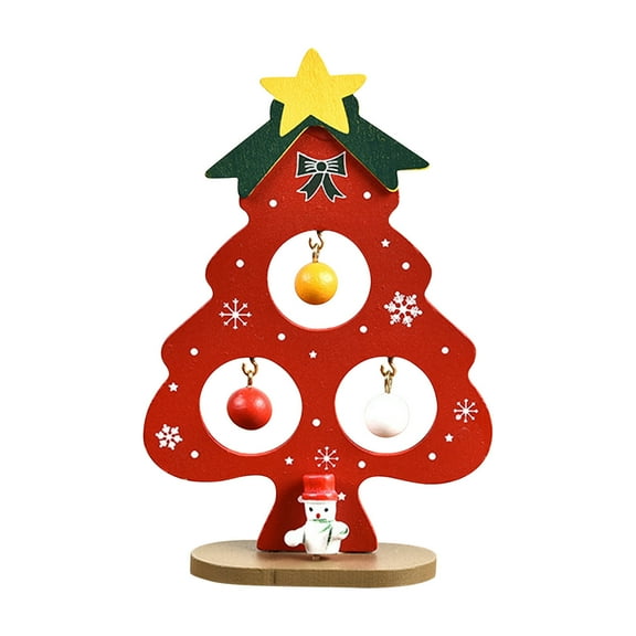 VerPetridure Wooden Christmas Tree Ornaments For Children DIY Mini Painted Christmas Tree Table Decoration Christmas Gifts Holiday Decoration