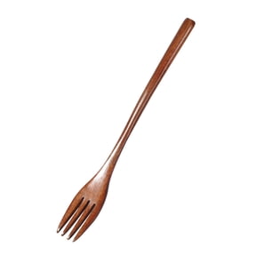 VerPetridure Wooden fork Wooden forkwooden Spoon fork Bamboo Kitchen Cooking Utensil tools Soup-Teaspoon Tableware