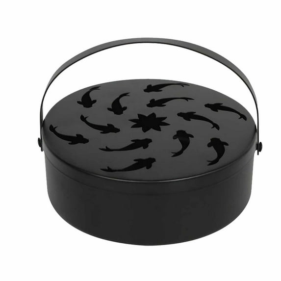 VerPetridure Wrought Iron Hollow Mosquito Coil Frame Flying Fish Portable And Hangable Wrought Iron Hollow Mosquito-repellent Incense Holder