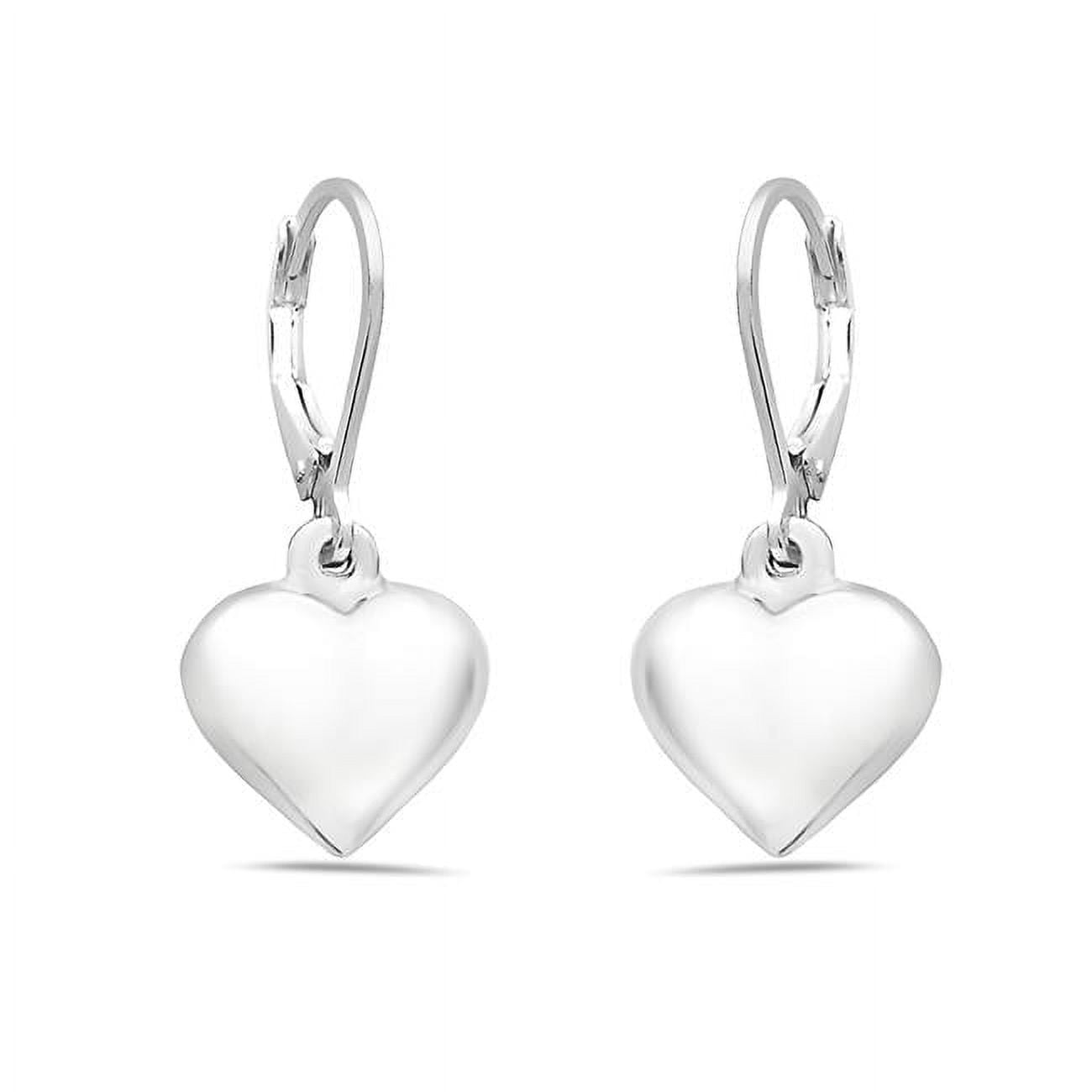 Leverback Heart Earrings
