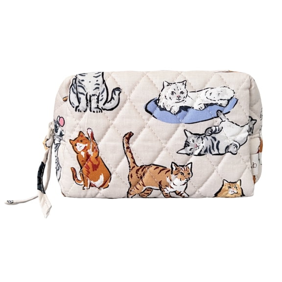 Vera Bradley Cotton Essential Small Cosmetic Bag A Cat's Life