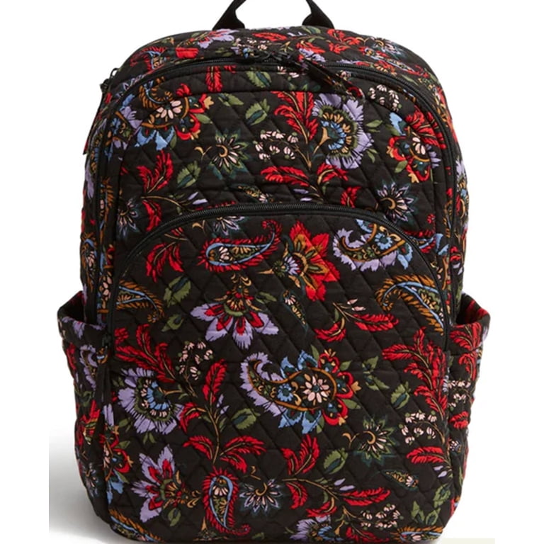 new Vera Bradley Essential Large Backpack in cotton Paisley Rain $159 Outlet Essential Large Backpack - Cotton | Vera Bradley  main image 2