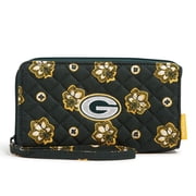 Womens Vera Bradley Green Bay Packers RFID Front-Zip Wristlet