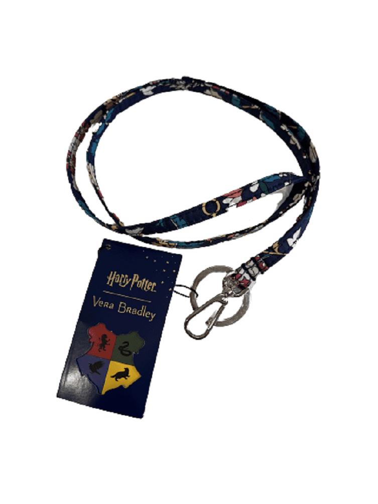 Vera Bradley Lanyard Home to Hogwarts Harry Potter with Gray Key Clip