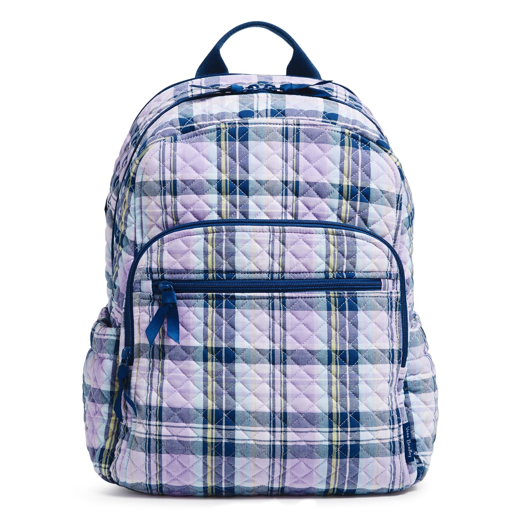Women\'s One Size Cotton Campus Ribbons Plaid Bag Campus Backpack - Performance Twill | Vera Bradley – Vera  main image 4