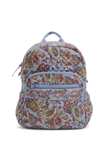 Vera Bradley Women\'s Cotton Campus Backpack Bookbag, Provence Paisley, One Size Amazon.com: Cotton Campus Backpack, Provence Paisley  main image 4