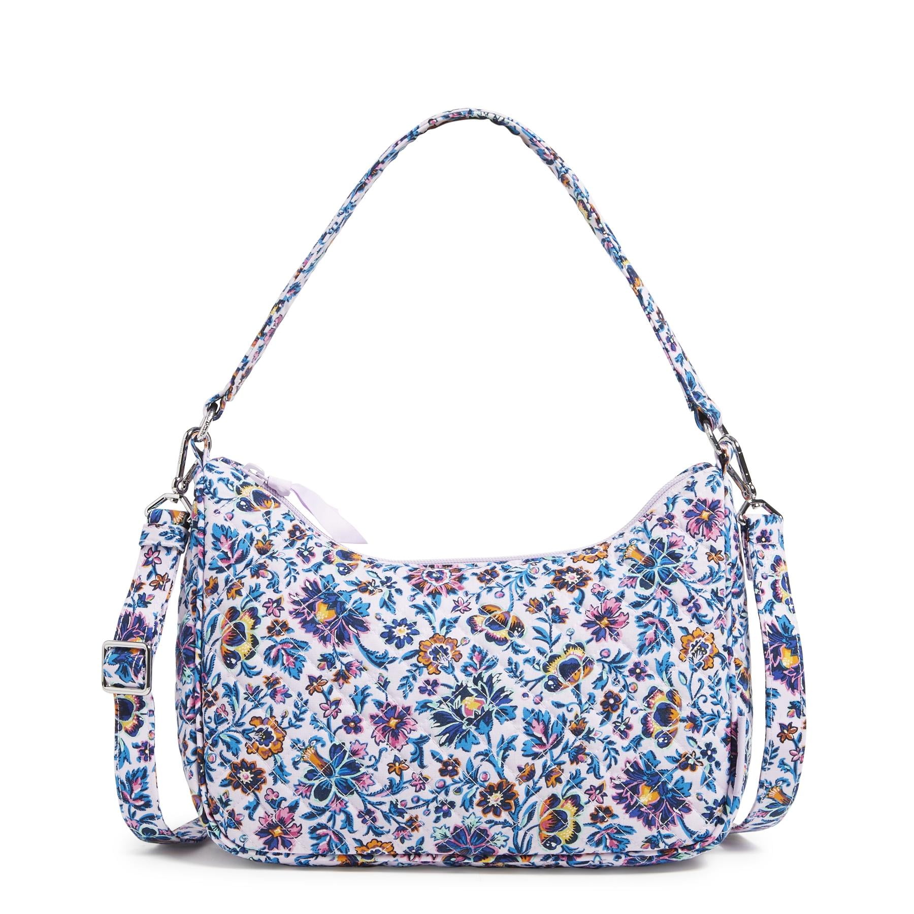 Vera Bradley Women's Cotton Frannie Crescent Crossbody Bag Bees