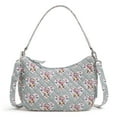 thumbnail image 1 of Vera Bradley Women's Cotton Frannie Crescent Crossbody Bag Mon Amour Gray, 1 of 6