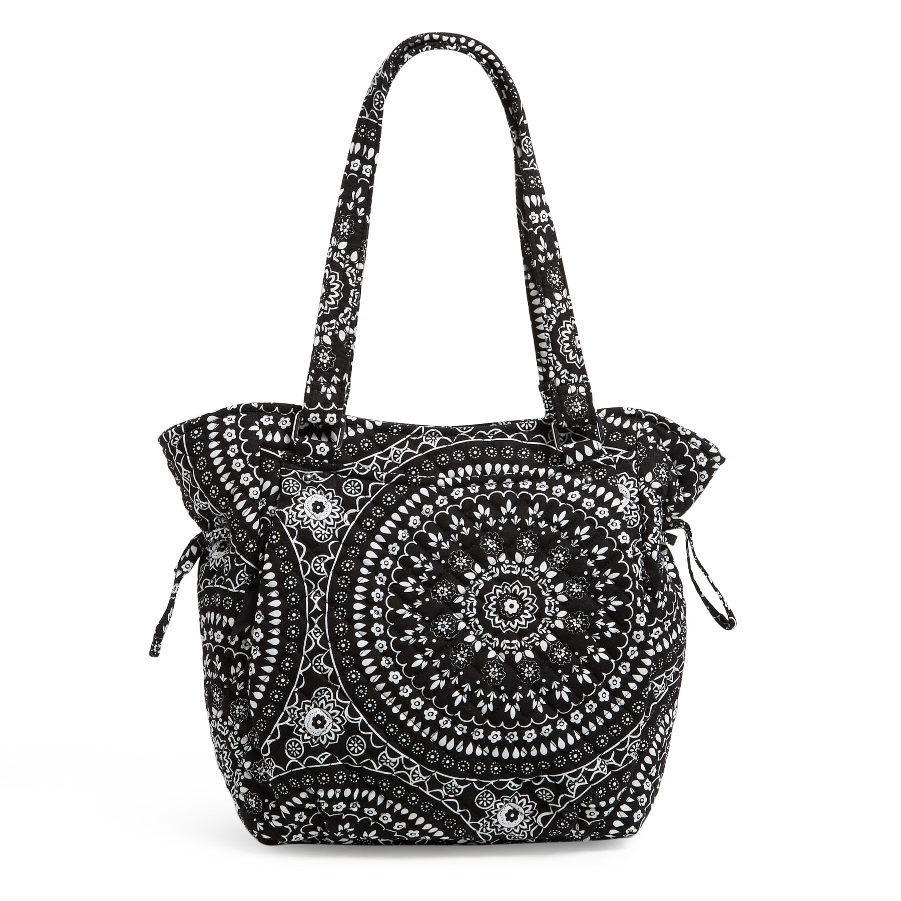 Vera Bradley Women's Cotton Glenna Satchel Perennials Noir Dot
