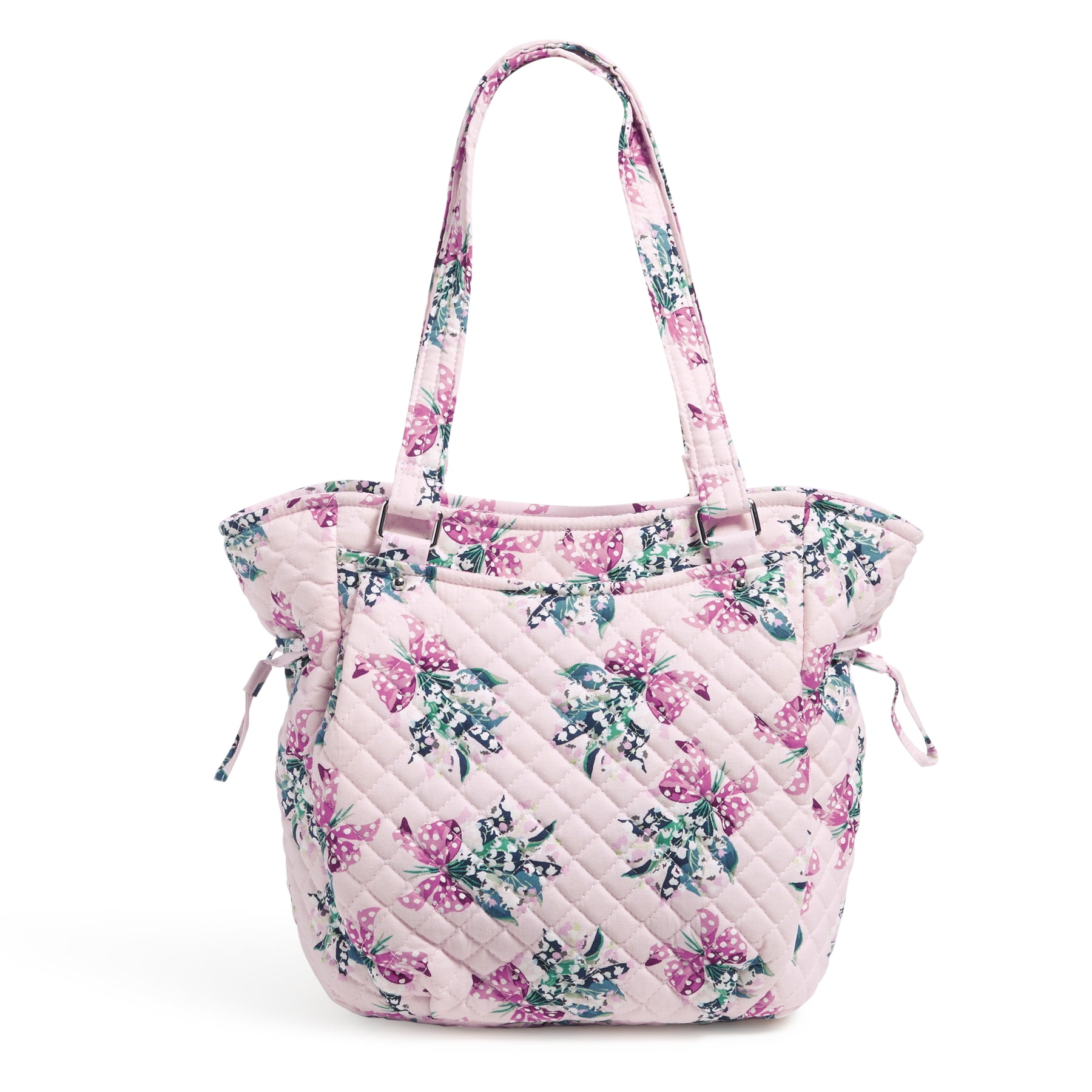 タグ付新品 VERA BRADLEY Glenna Blush Pink Vera Bradley Women's Cotton Glenna Satchel Happiness Returns