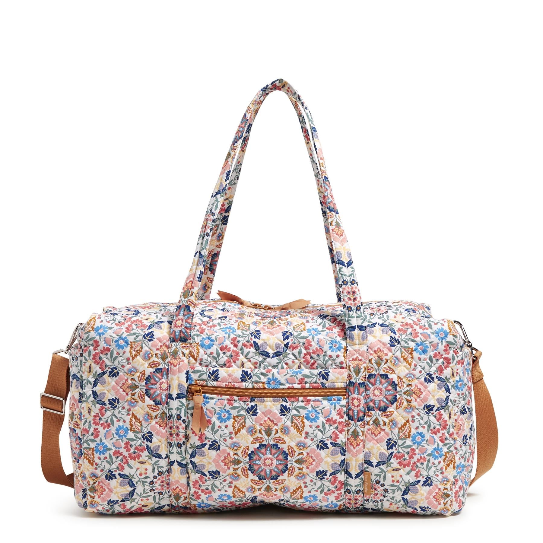 Vera Bradley Women's Cotton Large Travel Duffel Bag Sea Air Floral 