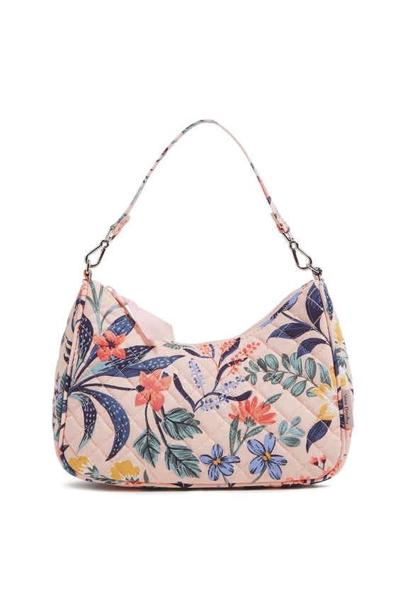 Women's Cotton Mini Frannie Crescent Crossbody Bag Paradise Coral
