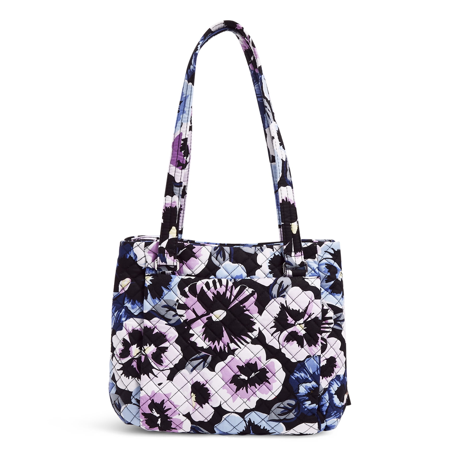 Vera Bradley Brandclub Vera Bradley Women s Cotton Multi Compartment Shoulder Bag Plum Pansies