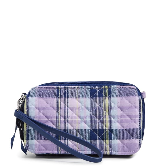 Vera Bradley Women's Cotton RFID All in One Crossbody Bag Amethyst Plaid