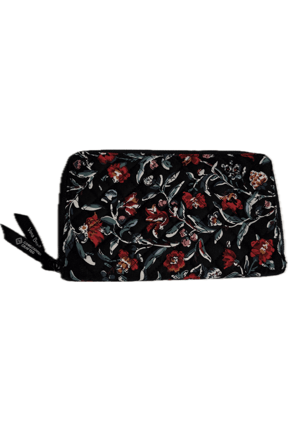 Women's Cotton RFID Deluxe Travel Wallet in Perennials Noir
