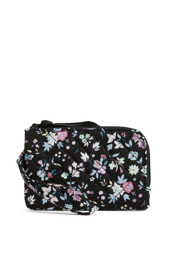 Women's Cotton RFID Double Zip ID Botanical Ditsy