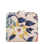 VERA BRADLEY Women's Cotton RFID Finley Small Wallet Paradise Coral