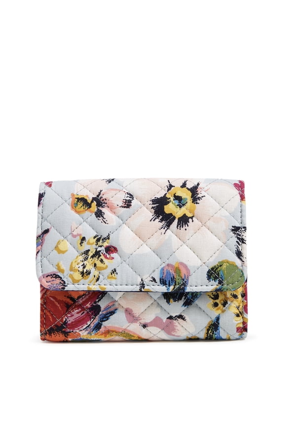 Women's Cotton RFID Riley Compact Wallet Sea Air Floral