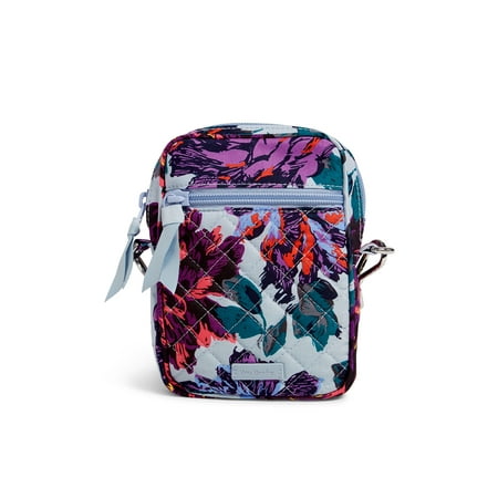 Vera Bradley Women's Cotton RFID Small Convertible Crossbody Bag Neon Blooms