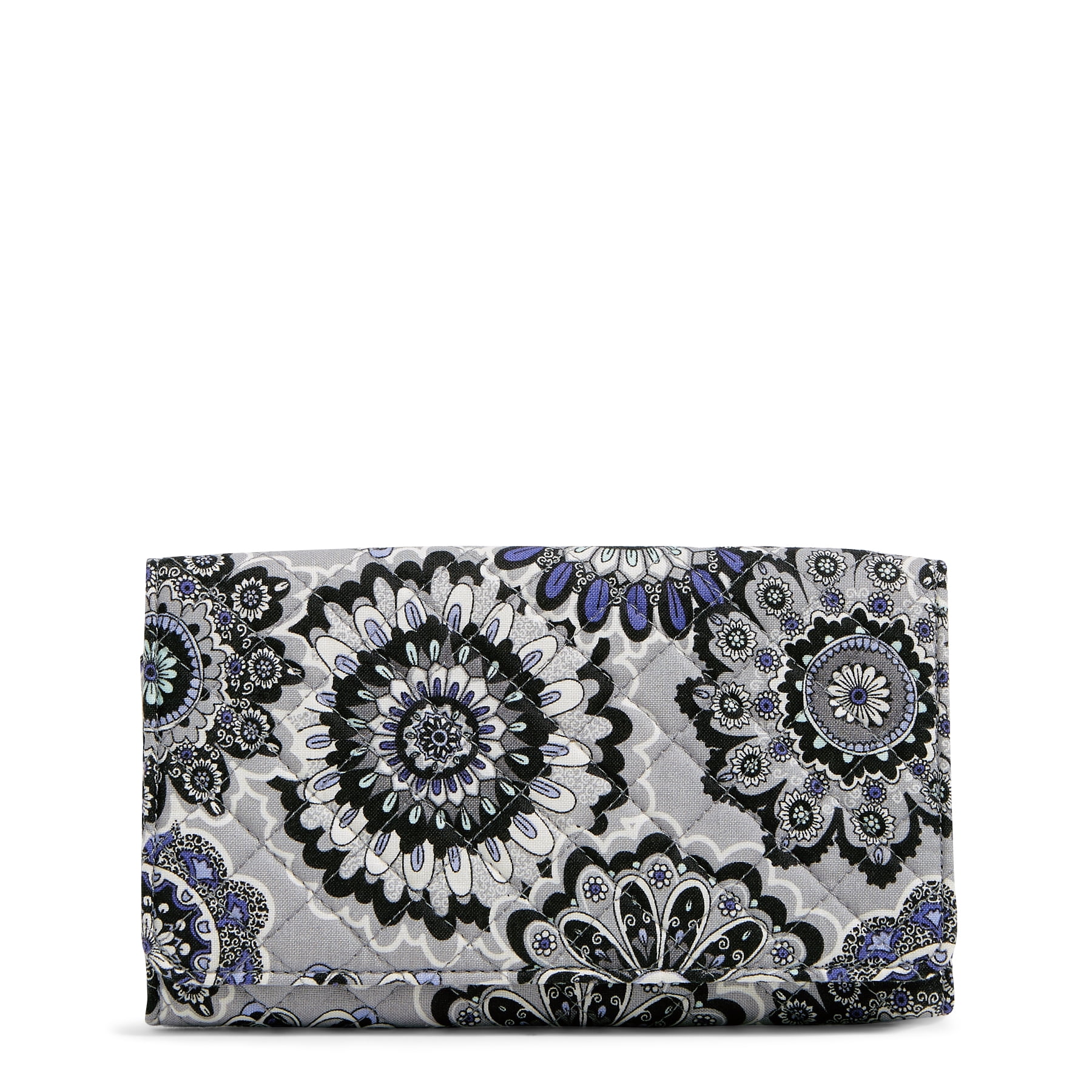 Vera Bradley Women's Cotton RFID Trifold Clutch Wallet Tranquil