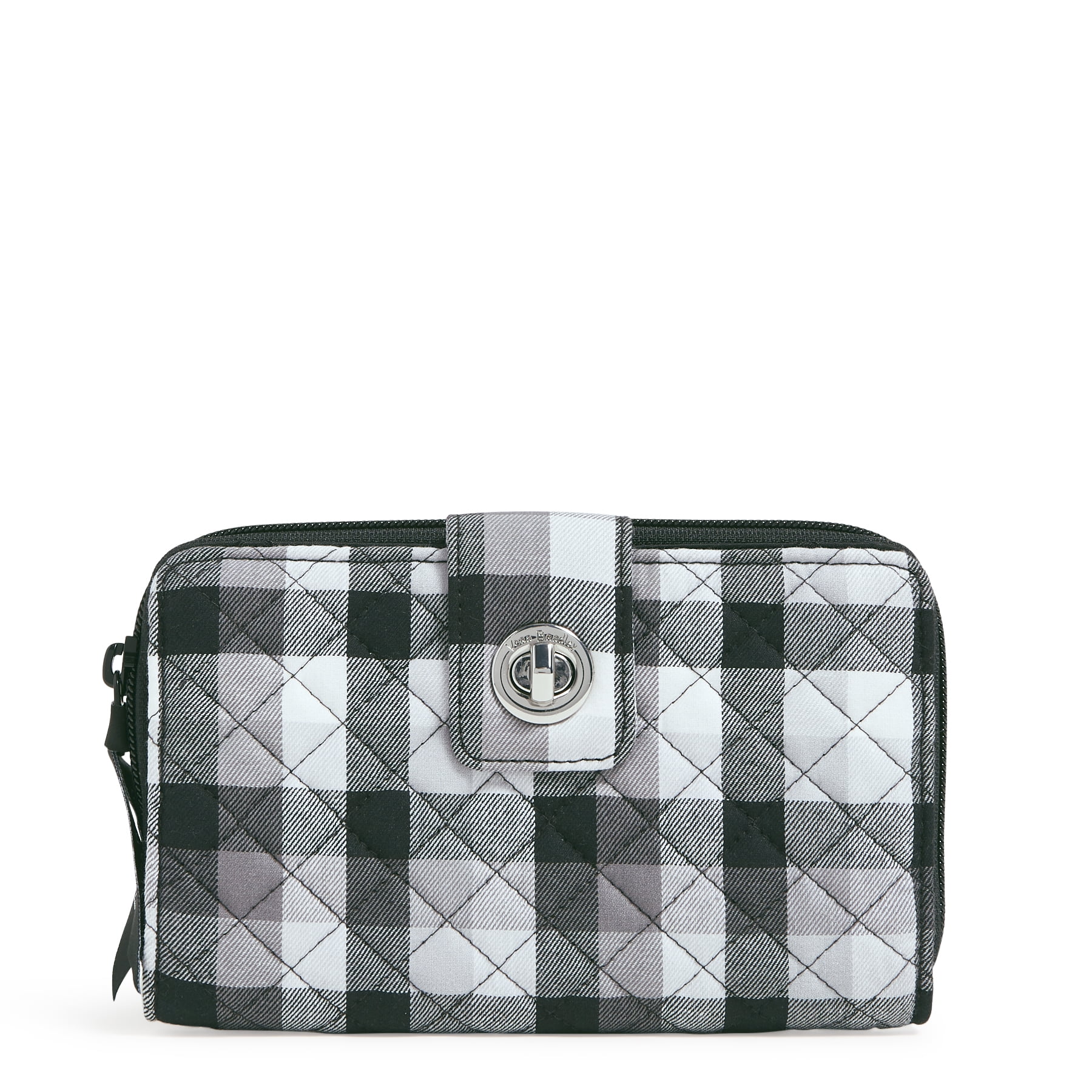 Vera Bradley Women's Cotton RFID Turnlock Wallet Kingbird Plaid