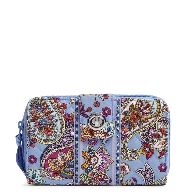 Vera Bradley Women's Cotton RFID Turnlock Wallet Provence Paisley