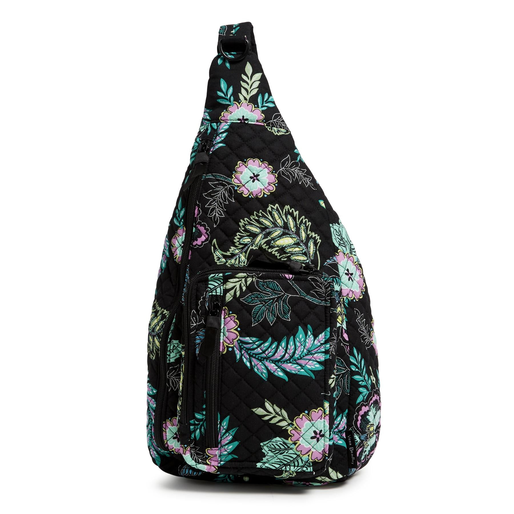 Vera Bradley Women's Cotton Sling Backpack Black