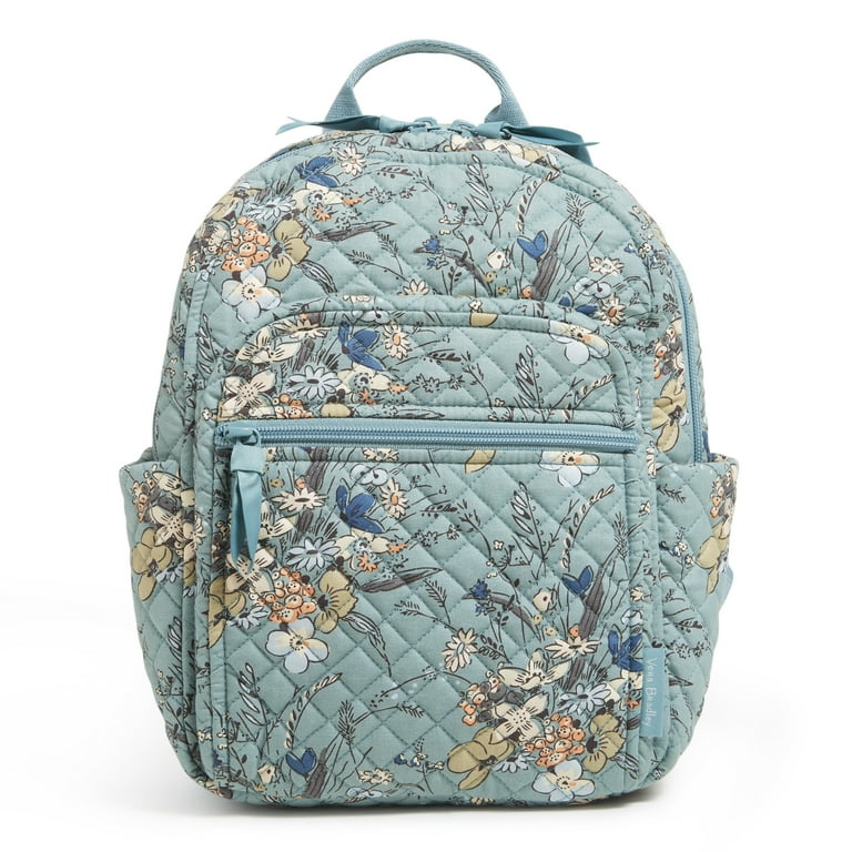 Vera Bradley Women's Cotton Small Backpack Sunlit Garden Sage