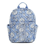 Vera Bradley Women's Cotton Small Backpack Sweet Garden Blue