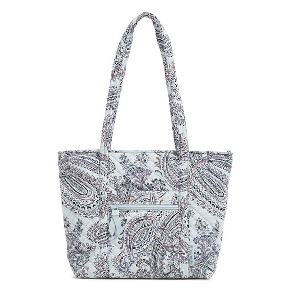 Vera Bradley Women's Cotton Small Vera Tote Bag Soft Sky Paisley