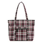 VERA BRADLEY Women's Cotton Vera Tote Bag Fireplace Plaid