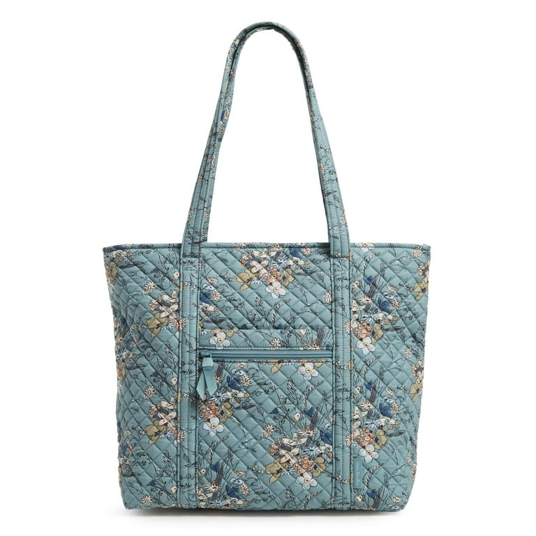 Vera Bradley Women's Cotton Tote Bag Sunlit Garden, Sage
