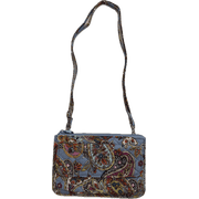Vera Bradley Womens Cotton Wallet Crossbody Purse with RFID Protection in Provence Paisley