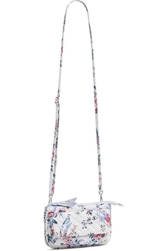 Women's Cotton Wallet Crossbody Purse with RFID Protection in Magnifique Floral