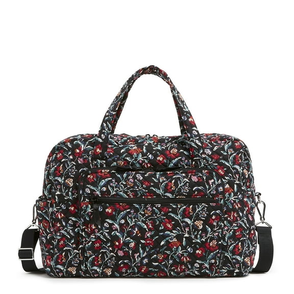 Vera Bradley Women's Cotton Weekender Travel Bag Perennials Noir