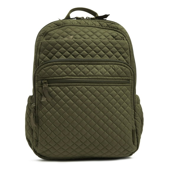 Vera Bradley Women's Cotton XL Campus Backpack Climbing Ivy Green