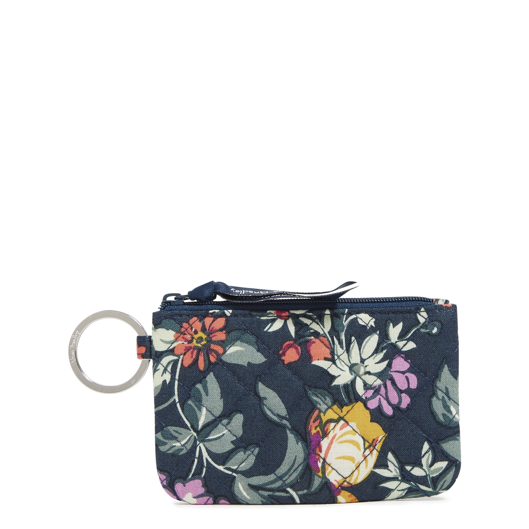 Vera Bradley Women's Cotton Zip ID Case Fresh-Cut Floral Green