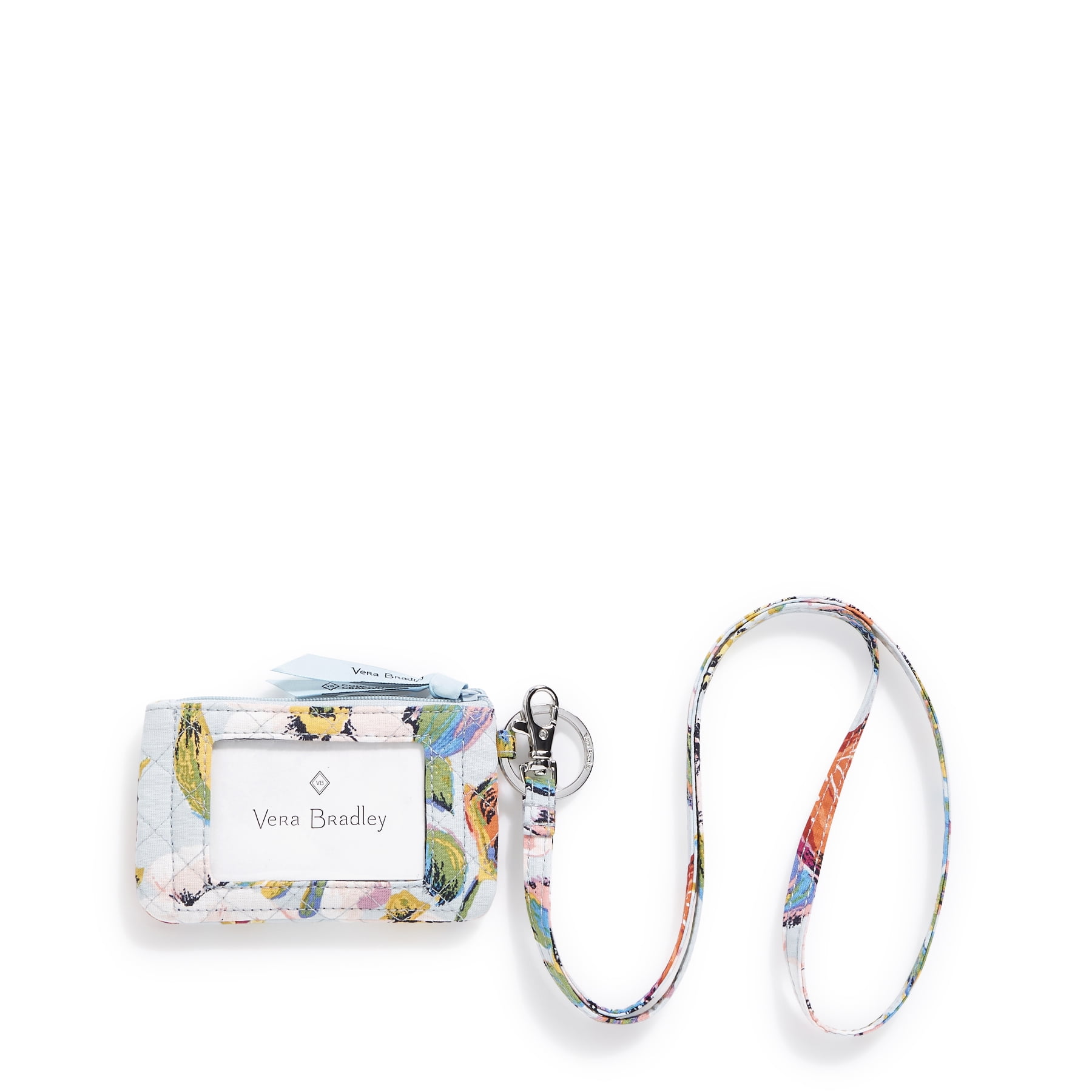 Vera Bradley Women's Cotton Zip ID Lanyard Sea Air Floral - Walmart.com