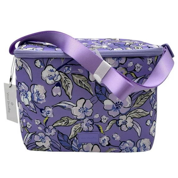 Vera Bradley Women's Lunch Cooler Insulated Wild Roses Lavender Stay Cooler 8L