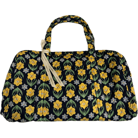 Vera Bradley Women's Miramar Weekender Travel Bag - Premium Cotton in Daffodils