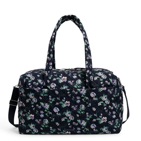 Vera Bradley Women's Performance Twill Large Travel Duffel Bag Navy Garden
