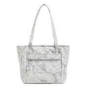 VERA BRADLEY Women's Performance Twill Small Vera Tote Bag Cloud Gray Paisley