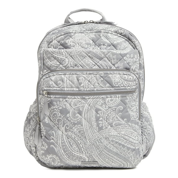 Vera Bradley Women's Performance Twill XL Campus Backpack Cloud Gray Paisley