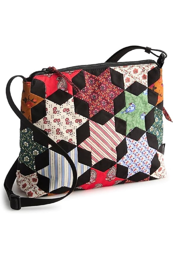 Women's Premium Cotton Original Zip Hipster Crossbody Bag in Patchwork