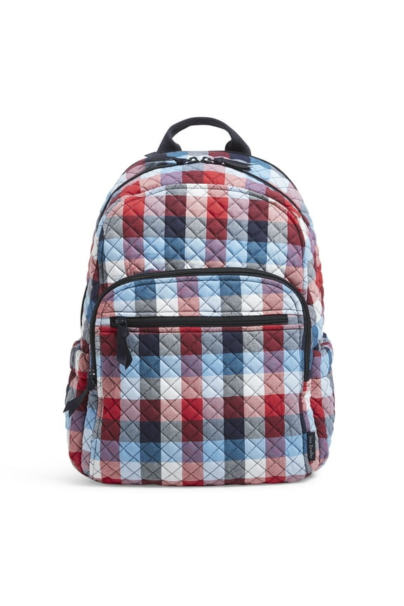 Women's Recycled Cotton Campus Backpack Patriotic Plaid